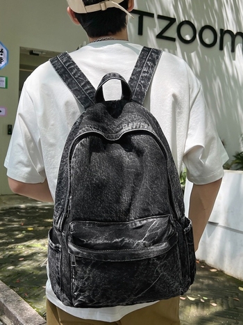 Τζιν σακίδιο, χωρητικότητας 20–35 L, για 14 ιντσών φορητό, με ιμάντες αερομαξιλαριού, αστικός μινιμαλισμός