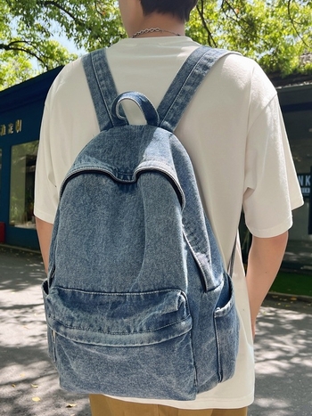 Τζιν σακίδιο, χωρητικότητας 20–35 L, για 14 ιντσών φορητό, με ιμάντες αερομαξιλαριού, αστικός μινιμαλισμός