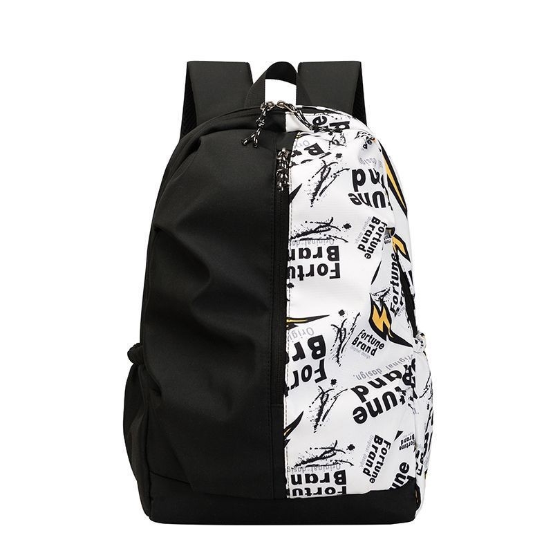 Beifanxi graffiti nylon hátizsák diákok számára, divatos kampus hátizsák laptop rekesszel és telefon- és ID-zsebekkel