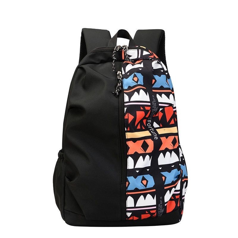 Beifanxi graffiti nylon hátizsák diákok számára, divatos kampus hátizsák laptop rekesszel és telefon- és ID-zsebekkel
