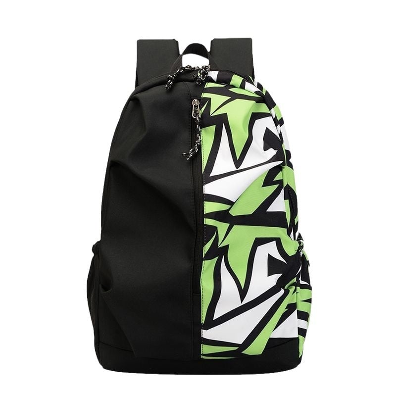Beifanxi graffiti nylon hátizsák diákok számára, divatos kampus hátizsák laptop rekesszel és telefon- és ID-zsebekkel