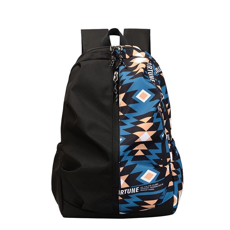 Beifanxi graffiti nylon hátizsák diákok számára, divatos kampus hátizsák laptop rekesszel és telefon- és ID-zsebekkel