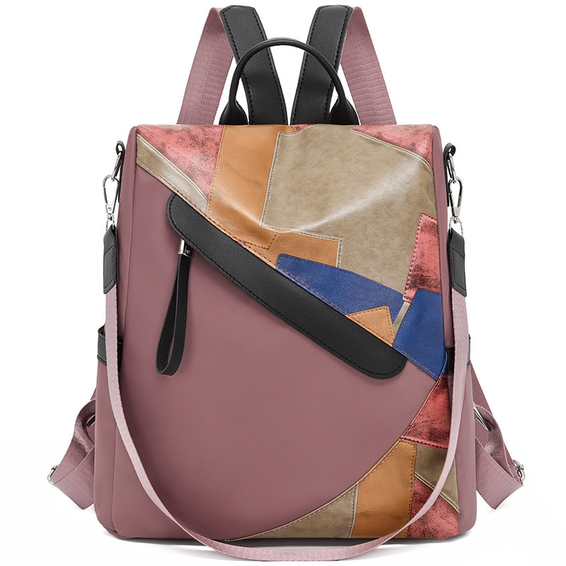 Sieviešu mugursoma 2024 jauns, vienkāršs dizains, pret zādzību, ūdensizturīgs, Oxford PU materiāls, ietilpība zem 20 L