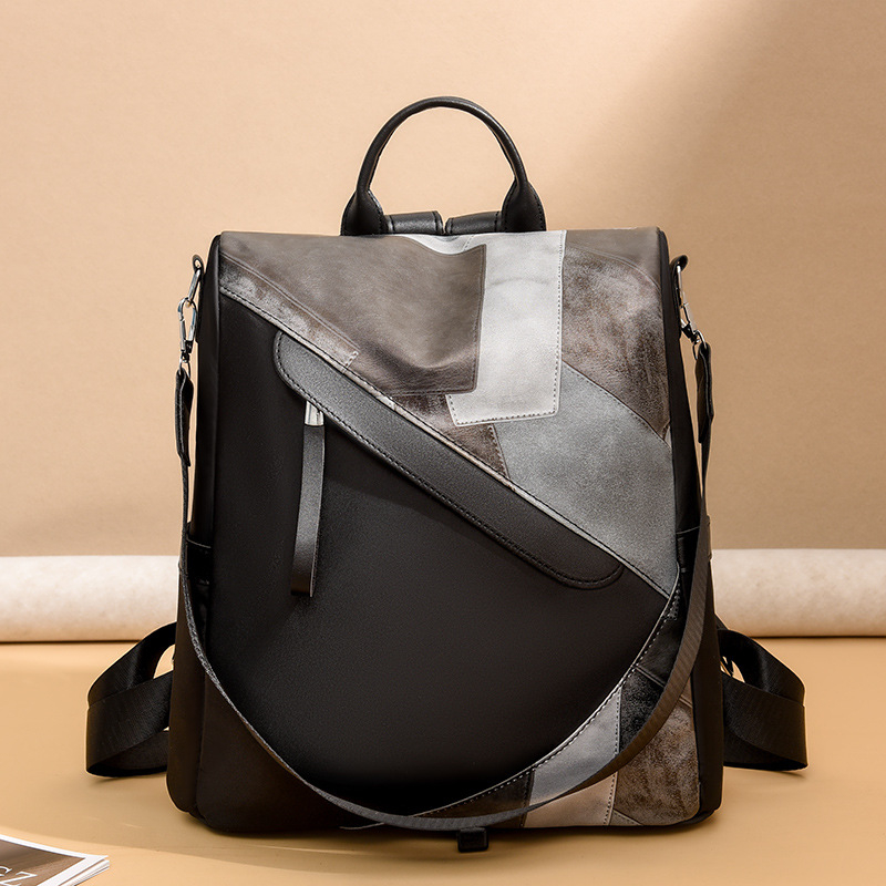 Sieviešu mugursoma 2024 jauns, vienkāršs dizains, pret zādzību, ūdensizturīgs, Oxford PU materiāls, ietilpība zem 20 L