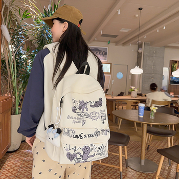 Unisex νάιλον σχολική τσάντα-πλάτης, 20–35L, για 13 ιντσών φορητό, ιμάντες αερόσφυξης