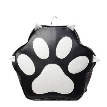 Macskatappancsos vállon átvetős táska, nagy kapacitású PU, utcai stílus, vízszintes négyzetes forma, cipzár, poliészter bélés, Ősz 2024