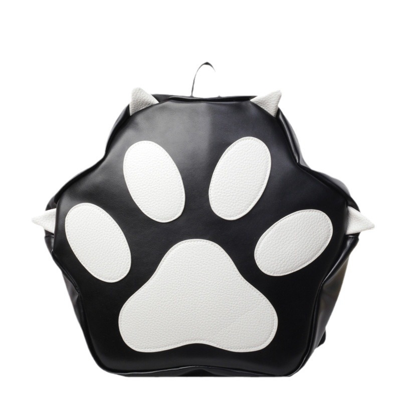 Macskatappancsos vállon átvetős táska, nagy kapacitású PU, utcai stílus, vízszintes négyzetes forma, cipzár, poliészter bélés, Ősz 2024