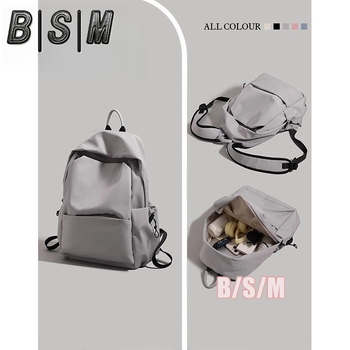 Σακίδιο πλάτης από Oxford ύφασμα, καμπύλος ιμάντας ώμου, μονόχρωμο μοτίβο, επένδυση από πολυεστέρα, ανθεκτικό στη φθορά