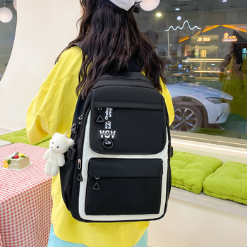 Σχολική σακίδιο από νάιλον, χωρητικότητα 36–55 L, συμβατή με φορητό 16 ίντσες, ιμάντες με αερό-μαξιλάρι, επένδυση πολυεστέρα