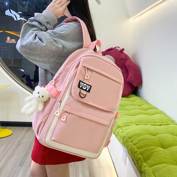 Σχολική σακίδιο από νάιλον, χωρητικότητα 36–55 L, συμβατή με φορητό 16 ίντσες, ιμάντες με αερό-μαξιλάρι, επένδυση πολυεστέρα