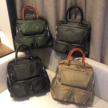 Koreai stílusú nylon hátizsák – több zseb, lélegző, vízálló, kopásálló, utcai stílus, belső rekesz, uniszex