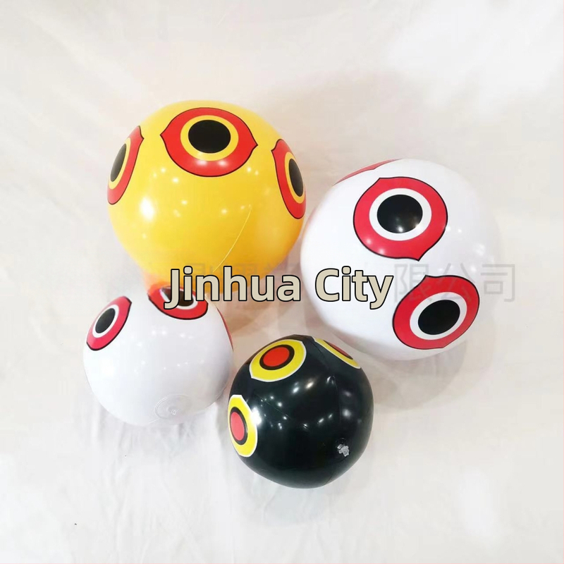 Išpurstas PVC akių kamuolio balionas paukščių atbaidymui – paplūdimys, ferma ir vaismedžių sodai