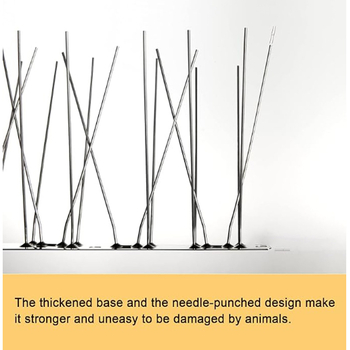 Колчета против птици със стоманена основа – издръжлив репелент; Тип: прогонване и предотвратяване на птици; Материал: неръждаема стомана; Артикул: AT-41; Назначение: защита на ландшафта