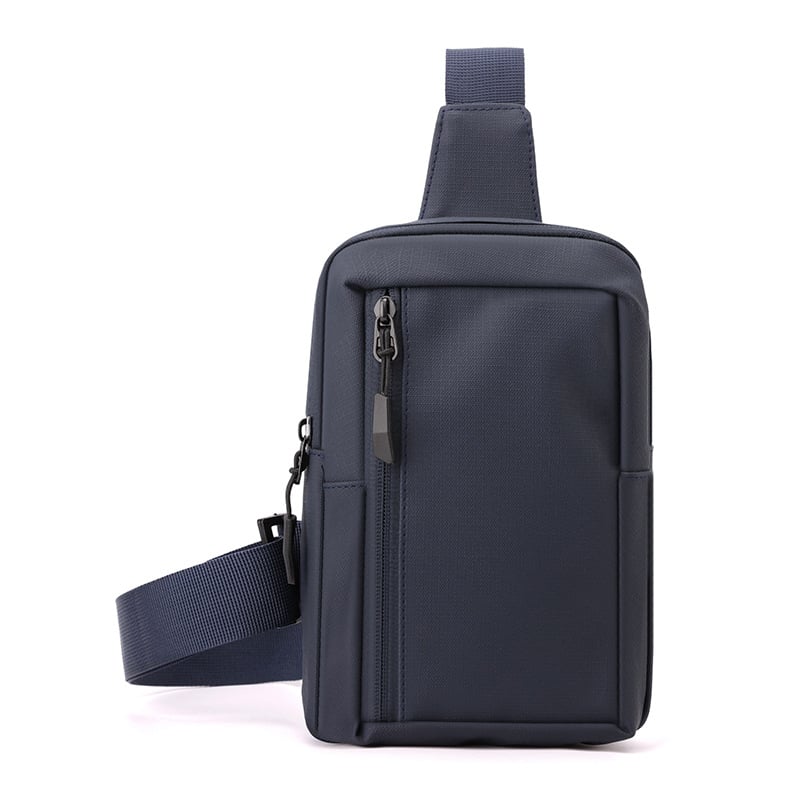 Мъжка гръдна чанта през рамо, урбан стил, кожа-мембрана (дишаща, водоустойчива, ултралека, износоустойчива)