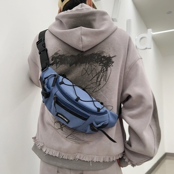 Ανδρική τσάντα crossbody, μεγάλη χωρητικότητα, νάιλον, φερμουάρ, εσωτερική τσέπη με φερμουάρ, αστικός στυλ (Υλικό: νάιλον; Άνοιγμα: φερμουάρ; Εσωτερική τσέπη: φερμουάρ)