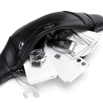 Мъжка чанта за гърдите BARNOROO, модел Y66, водоустойчива Oxford материя, полиестерна подплата