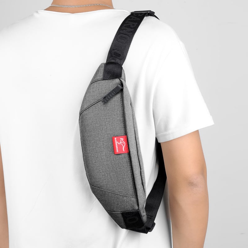 Мъжка чанта за гърдите BARNOROO, модел Y66, водоустойчива Oxford материя, полиестерна подплата