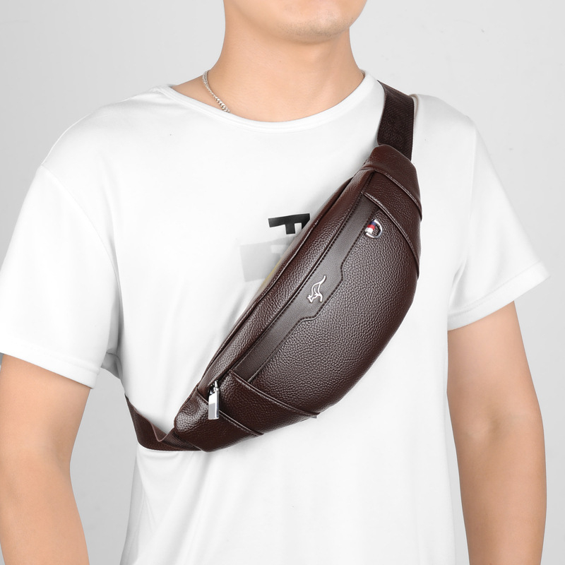 Мъжка чанта за гърдите BARNOROO, модел Y66, водоустойчива Oxford материя, полиестерна подплата