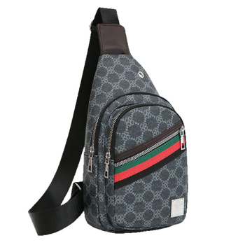 Мъжка кожена чанта за гърдите за пътуване, водоустойчива, подплата полиестер-памук