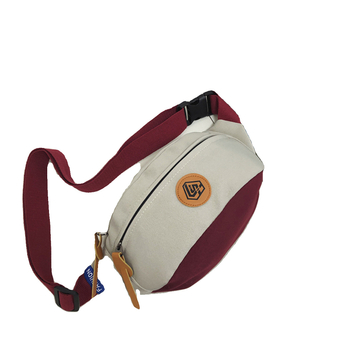 Мъжка чанта за гърдите, уличен стил, канвас, полиестерна подплата, за пътуване през свободното време