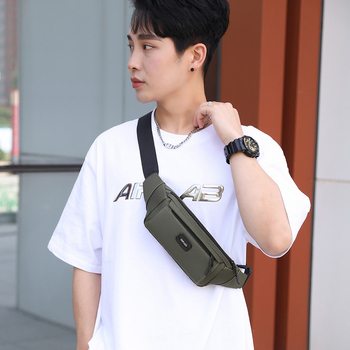 Vīriešu jostas soma, ielu stils, Oxford audums, aizsardzība pret zādzībām, zemestrīces izturība, slodzes samazināšana