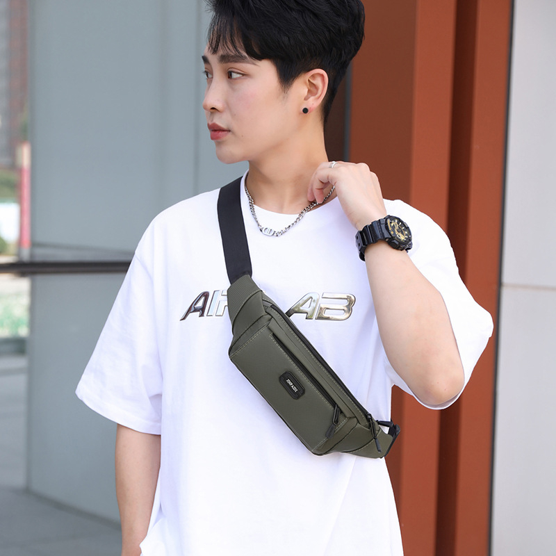 Vīriešu jostas soma, ielu stils, Oxford audums, aizsardzība pret zādzībām, zemestrīces izturība, slodzes samazināšana