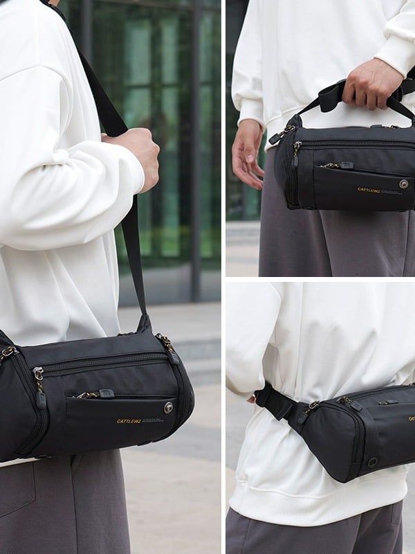 Мъжка презрамкова чанта, уличен стил, нейлон, полиестерна подплата, Sunshine Emperor, модел букви