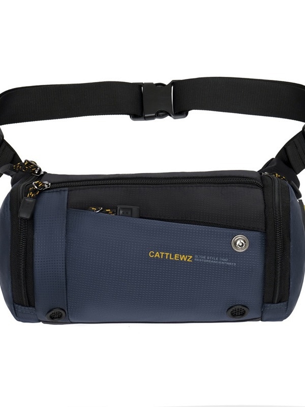 Мъжка презрамкова чанта, уличен стил, нейлон, полиестерна подплата, Sunshine Emperor, модел букви