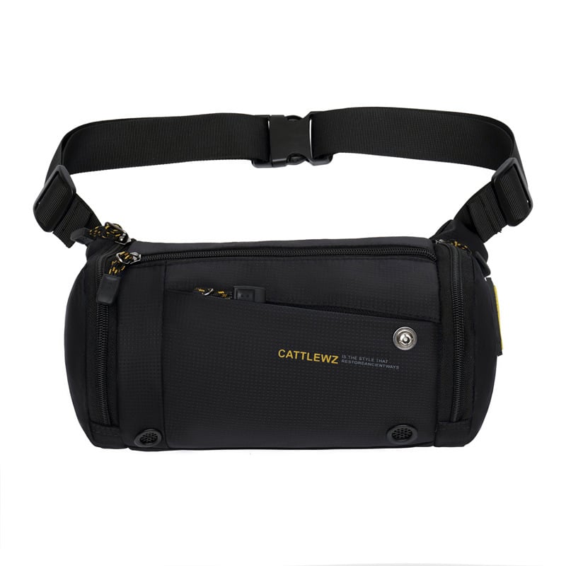 Мъжка презрамкова чанта, уличен стил, нейлон, полиестерна подплата, Sunshine Emperor, модел букви