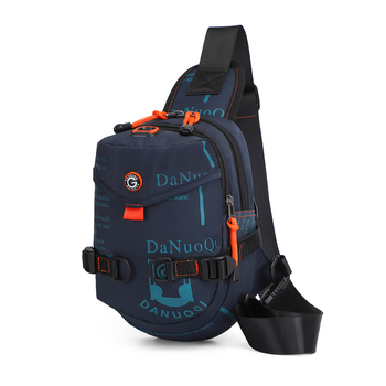 Мъжка гръдна чанта за спорт и ежедневие, нейлон, дишаща и водоустойчива, марка Dainuchi, дизайн с букви, подплата полиестер