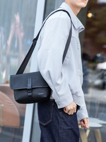 Мъжка чанта през рамо в стил уличен тренд — Oxford плат, устойчивост на износване, защита срещу кражба, подплата полиестер, MARK RYDEN