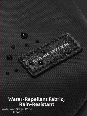 Мъжка чанта през рамо в стил уличен тренд — Oxford плат, устойчивост на износване, защита срещу кражба, подплата полиестер, MARK RYDEN