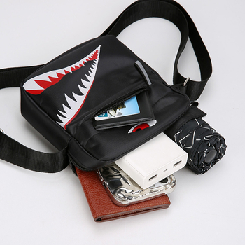 Мъжка чанта за рамо в уличен стил, оксфордова материя, полиестрова подплата, едноцветен дизайн, водоустойчива, съвместима с 8-инчов лаптоп