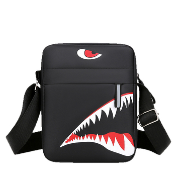 Мъжка чанта за рамо в уличен стил, оксфордова материя, полиестрова подплата, едноцветен дизайн, водоустойчива, съвместима с 8-инчов лаптоп