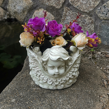 Αγγελικό διακοσμητικό κήπου από συνθετική ρητίνη, Qite Art, Είδη ρητίνης, Συσκευασία σε χαρτόνι