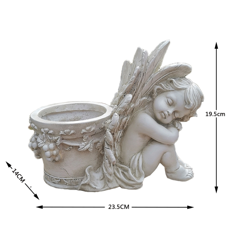 Anđelska vrtna dekoracija od smole, Qite Art, Remek-djela od smole, kartonsko pakiranje