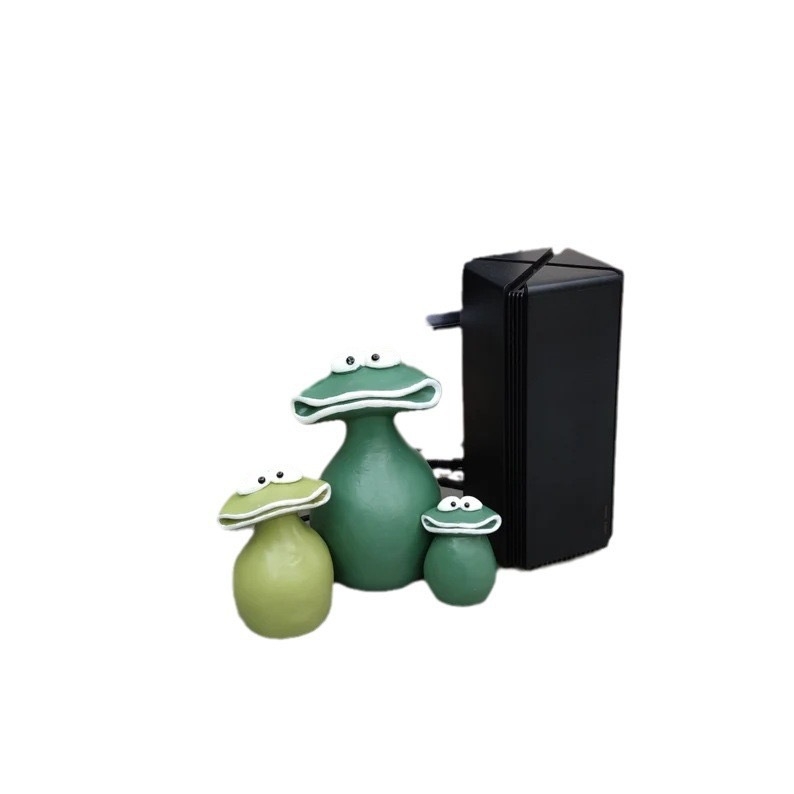 Figurină din rășină cu broscă, stil desen animat, ornament pentru casă și grădină – Material: rășină; Stil: desen animat; Potrivit pentru cadou: ziua de naștere, ziua copiilor; Categoria: meșteșuguri din rășină