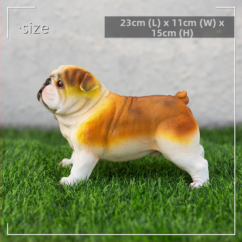 Άγαλμα σκύλου από ρητίνη — όρθιο μοντέλο για οικιακή και εξωτερική διακόσμηση (βεράντα, κήπος)