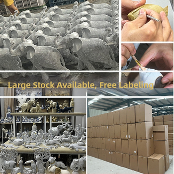 Φιγούρα ρινόκερου από ρητίνη, χειροποίητη διακόσμηση για το σπίτι, επιτραπέζια χρήση