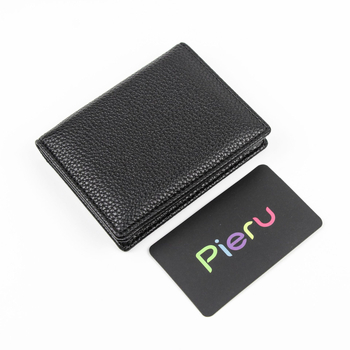 Θήκη επαγγελματικών καρτών με μεγάλη χωρητικότητα, PU δέρμα, σύγχρονο στυλ επιχειρηματικού επιπέδου, unisex