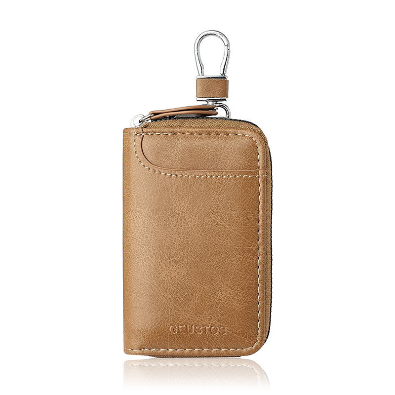 Унисекс чанта за ключове от PU кожа – едноцветен дизайн, градска простота, лятно издание 2024.