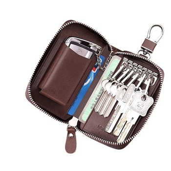 Auto atslēgu soma no PU ādas, ūdensizturīga, lielas ietilpības, iekšpuse no sintētiskās ādas