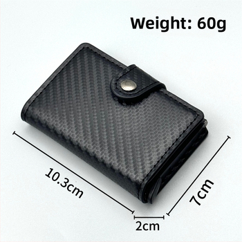 Θήκη καρτών από PU δέρμα με εσωτερική επένδυση από κράμα αλουμινίου, Unisex, Αντι-μαγνητισμός και Αντικλοπή - Καλοκαίρι 2024