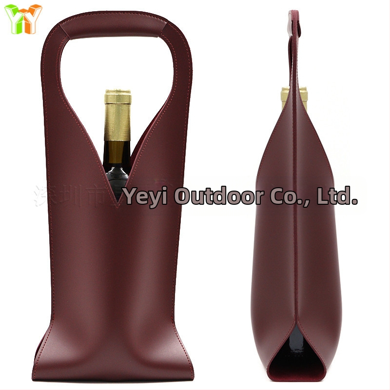 Кожена чанта за вино за бутилки — гравюрен печат, подаръчна торба, модел HJPT-78515421, XY марка