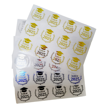 Etichete de sigilare pentru absolvire, formă rotundă, etichete PET autoadezive pentru ambalare, origine din Suzhou, personalizare disponibilă