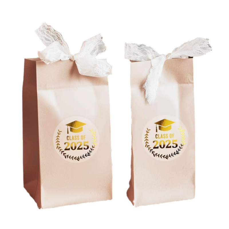 Etichete de sigilare pentru absolvire, formă rotundă, etichete PET autoadezive pentru ambalare, origine din Suzhou, personalizare disponibilă