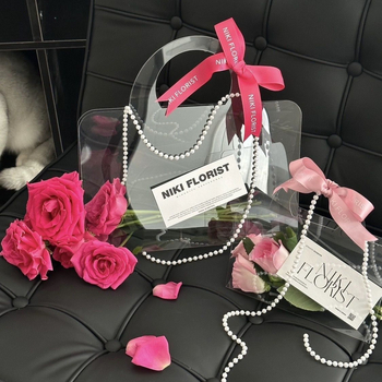 Huiyuge PVC odos gėlių puokštės dovanų maišelis — prieinamas komplektuose 1, 3, 5 arba 10