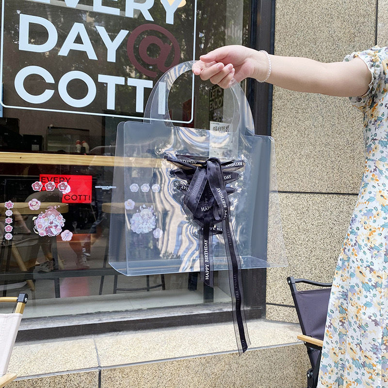 Huiyuge PVC odos gėlių puokštės dovanų maišelis — prieinamas komplektuose 1, 3, 5 arba 10