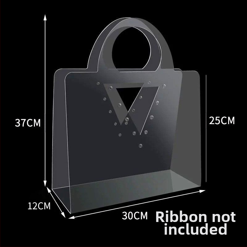 Huiyuge PVC odos gėlių puokštės dovanų maišelis — prieinamas komplektuose 1, 3, 5 arba 10