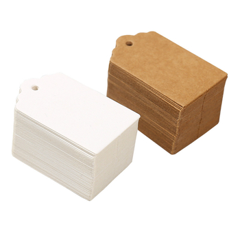 Kraft popieriaus etikečių rinkinys su 100 tuščių etikečių ir 20 m kanapių virvelių (Medžiaga: Popierius; Spausdinimas: Be spausdinimo; Turinys: 100 etikečių + 20 m virvelės)